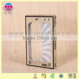 Fancy folding pvc window packaging box for phone covers
