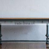 Spanish Style Wooden Rectangular Living Room Console Table With Antique Finishing Workmanship thumbnail-3