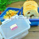 Collapsible Silicone Bento Lunch Salad Picnic Box Bpa Free Easy Carry thumbnail-1