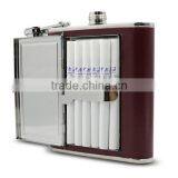 Stainless Steel Wine Bottle , Leather Hip Flasks thumbnail-5