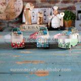 American Tourist Bus Vintage Metal Car Model