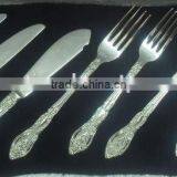 Silver Plated Brass Embossed Cutlery Set, Novelty Cutlery Set, Elegant Cutlery Set, Fancy Cutlery Set, Catering Supplies thumbnail-2