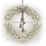 Hot Sell Christmas Wicker Wreath With Lights and Bells,grey Hanging Christmas Wreath thumbnail-3