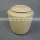 Modern Style Ceramic Faint Yellow Urn Decorative Made in China thumbnail-1