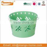 Colorful Indoor Festival Decorative Oval Metal Flower Pot thumbnail-2