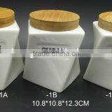 Porcelain Ceramic Storage Jar With Lid thumbnail-5