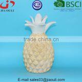 New Design Home and Garden Decorations Ceramic Pineapple With Wood Print Decor thumbnail-4