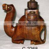 Carved Wooden Animals/Wood Carved Camel-1 thumbnail-1