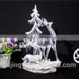 Clear Standing and Crouching Deer and Tree With LED Light for 2015 thumbnail-5