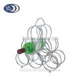 TABLE STAND SIX BOTTLES CHROME WIRE WINE RACK HOLDER STORAGE