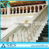 White stone indoor stair railings