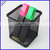 High Quality Desktop Black Square Metal Mesh Pen Holder thumbnail-1