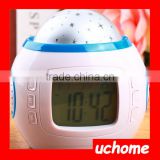 UCHOME Room Sky Moon-Star Projection Backlight Clock for Kids