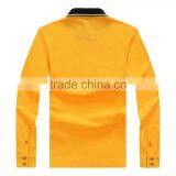 2016 Long Sleeve Blank Double Mercerized Cotton Polo Shirt thumbnail-5