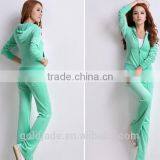 Wholesale Sportswear Casual Design Slim Women Yoga Sportswear With Velvet Fabric,running Wear Sets With Hood for Women Velvet thumbnail-4