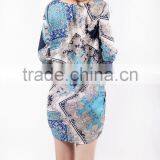 Long Sleeve Short Floral Casual Dress 2015 thumbnail-3
