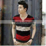 V-neck Men's Slim Fit T-shirt thumbnail-1