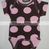 Polka Dot Printed Baby Cotton Clothing, Baby T-shirt, Romper, Bllomer Set thumbnail-2