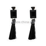 Bohemian Jewelry Crystal Gems With Long Colorful Tassel Charms Earrings for Women thumbnail-3