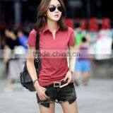Hot Sale Professional Wholesale Cheap Custom Women Short Sleeve Polo Shirt Cotton thumbnail-3
