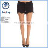2016 Boutique Damaged Denim Shorts ,black Denim Shorts Women ,sexy Denim Shorts for Custom and Wholesale thumbnail-1