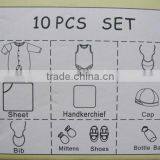 New Born Baby 10pcs Gift Set Clothes Soft Fabric Unisex Baby Girls Clothes thumbnail-3