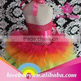 Fairy Kids Crochet Top Tutu Lined Bottom Tulle Mermaid Wedding Dress thumbnail-2