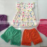 2016 New Fashion Baby Girl Slipper Fabric Outfit Summer Ruffle Children Clothing Children Clothing Set thumbnail-1
