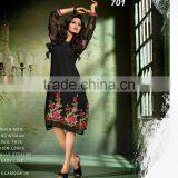 Designer Georgette Long Kurtis thumbnail-4