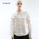 Hot Sale Lady Long Sleeve 100%cotton Office Women Office Shirts and Tops thumbnail-1