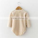 Wholesale 100% Organic Striped Baby Bodysuit Baby Jumpsuit Striped High Quality Baby Rompers thumbnail-2