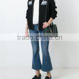 Guangzhou Shandao Wholesale Embroidered Swan Women Satin Royal Blue Coat Pant thumbnail-2
