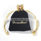 Velvet Satin Gift Bags Rectangle Black thumbnail-1