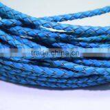 100meters 3mm-6mm Braided Genuine Hide Leather Rope Cord String For Jewelry Making thumbnail-3