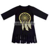 Wholesale teenager girls dream catcher dress tassels baby t-shirt M6082108