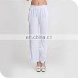 Bamboo Fiber Full Length Casual Pants Solid Colors Yoga Lounge Wear thumbnail-6