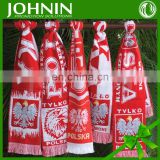 satin chiffon printed different country polska poland soccer scarf