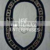 MASONIC REGALIA MASTER MASON BLUE HOUSE NICKLE PLATTED FINISH METAL CHAIN COLLAR