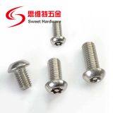 Stainless steel 304 torx screw button head anti theft security screw M2-M12