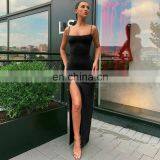 Women's Sling Neck Slim Backless Sexy Hot Sale New Split Dress thumbnail-5