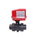 AC220V/50Hz 2-way UPVC DN50 ON-OFF Motor Operated Valve With Position Indicator