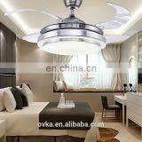 Factory Direct Living Room Restaurant Bedroom Silver LED Fan Lights Modern Minimalist Chandelier Ceiling Fan Light thumbnail-4