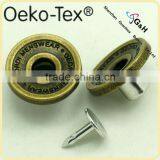 Centre Hole Alloy Jeans Button