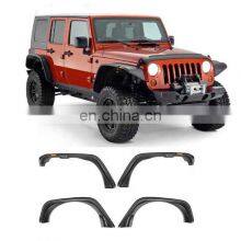 Auto Parts Exterior Accessories Flat Style Wheel Arches Fender Flare With Lights For Jeep JK 2007-2017 thumbnail-5