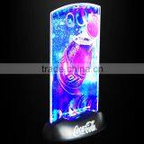 Customized Vertical Double Sided Stand up Clear LED Table Tent Menu Holder Manufacturer thumbnail-3