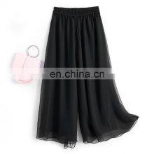 Manufacturer Wholesale Spring and Summer New Style Drape Chiffon Wide-leg Pants Plus Size Fashion Trend High-waist Trousers thumbnail-1
