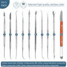 Stainless Steel 10PCS Dental Tools Set Adult Oral Dental Hygiene Set With Dental Tweezers thumbnail-2