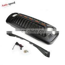 Front ABS Grill With Metal Mesh With 5 Led Lights For Jeep Wrangler JK thumbnail-1