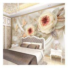 China Manufacturer Flower Designs Custom Size 3D 5D Wallpaper For Home Decoration Mural Wall Paper Drop Ship thumbnail-1