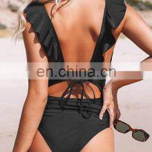Custom Swimwear 2022 Best Designer Swimsuits Famous Brands Womens Swimwear Black Plus Size One Piece Swimsuit thumbnail-3